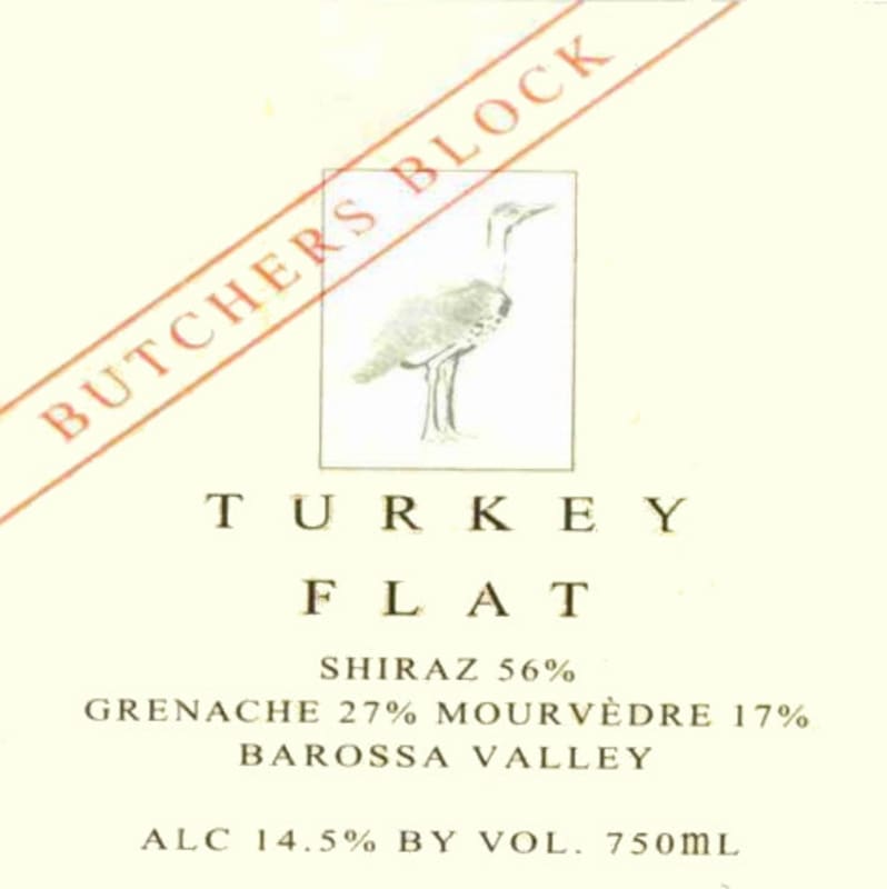 Turkey Flat Butchers Block 2010 Front Label