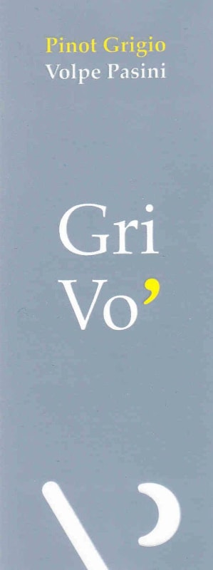 Volpe Pasini Grivo Pinot Grigio 2014 Front Label