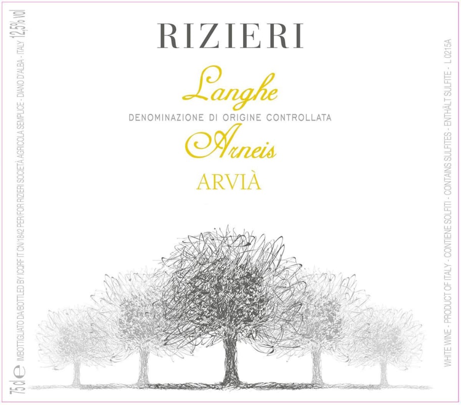 Barone Montalto Langhe Arvia Arneis 2015 Front Label