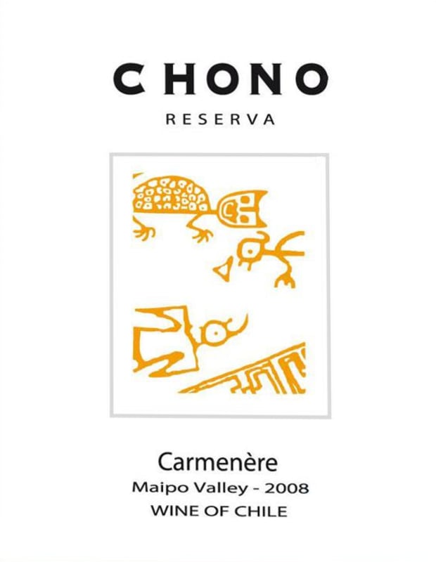 Chono Maipo Valley Reserva Carmenere 2008 Front Label