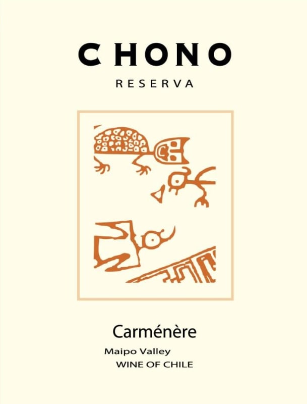 Chono Maipo Valley Reserva Carmenere 2012 Front Label