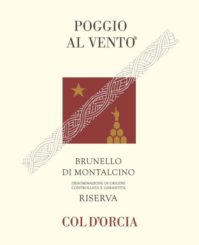 Col d'Orcia Brunello di Montalcino Riserva Poggio al Vento 2007 Front Label