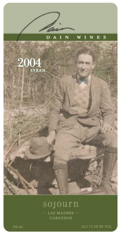 Dain Wines Sojourn Las Madres Vineyard Syrah 2004 Front Label
