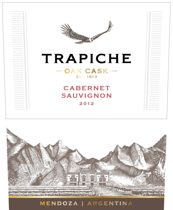 Trapiche Oak Cask Cabernet Sauvignon 2012 Front Label