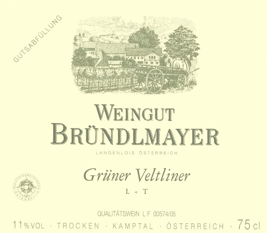 Brundlmayer L and T Gruner Veltliner 2010 Front Label