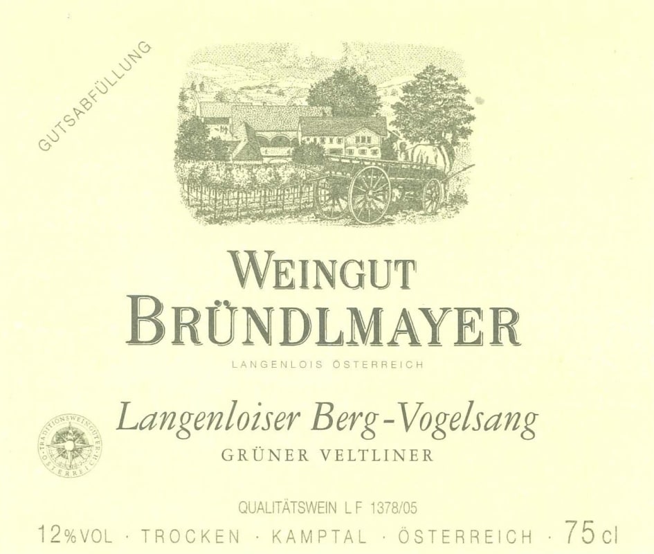 Brundlmayer Langenloiser-Berg Vogelsang Gruner Veltliner 2013 Front Label