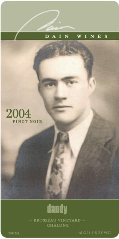 Dain Wines Dandy Brosseau Vineyard Pinot Noir 2004 Front Label