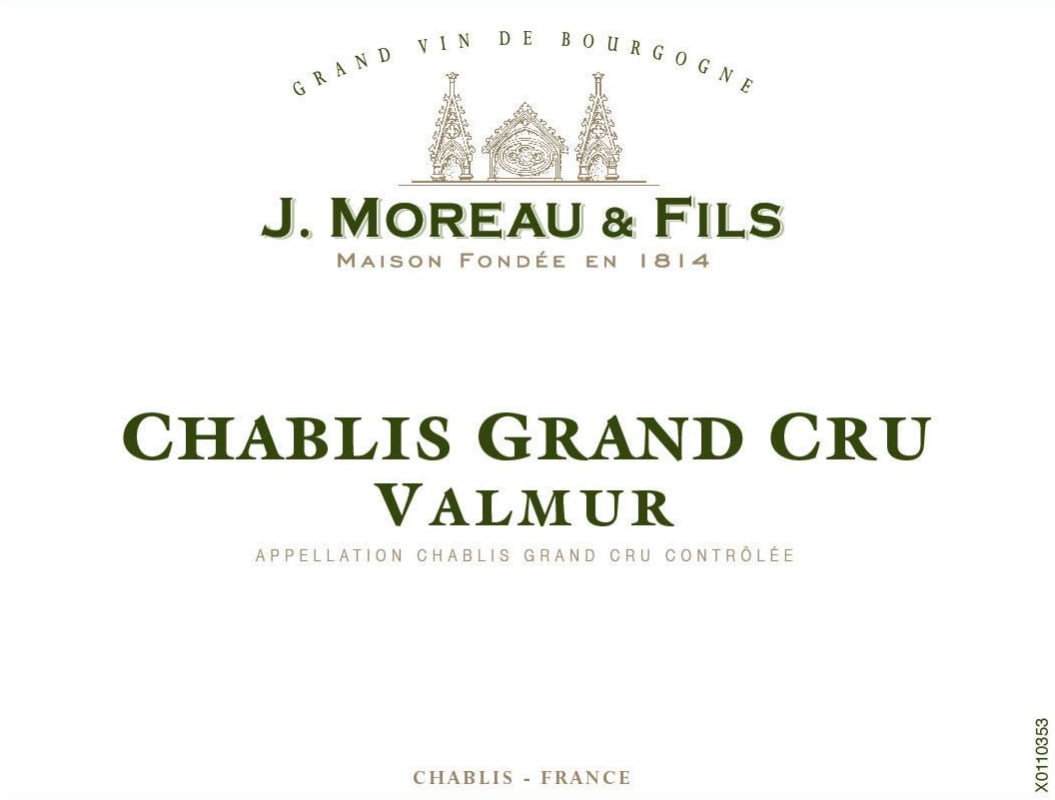 J. Moreau & Fils Chablis Valmur Grand Cru 2014 Front Label