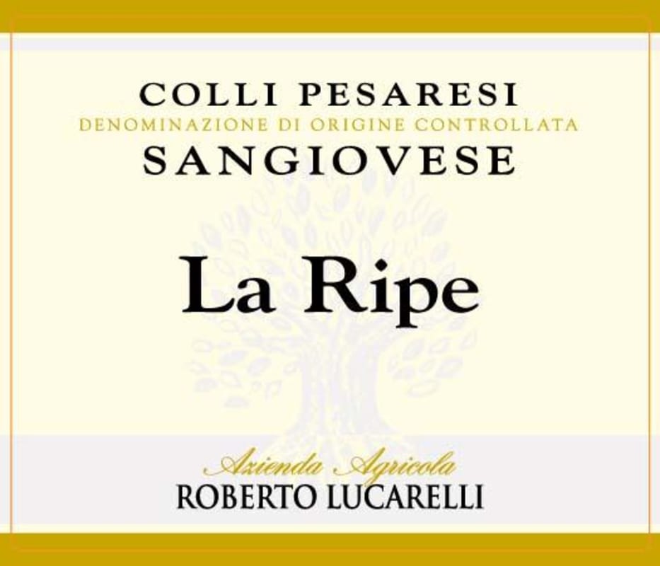 Roberto Lucarelli Colli Pesaresi La Ripe Sangiovese 2013 Front Label