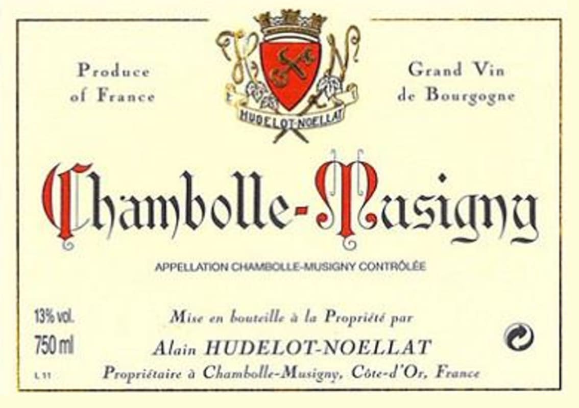 Hudelot-Noellat Chambolle Musigny 2006 Front Label