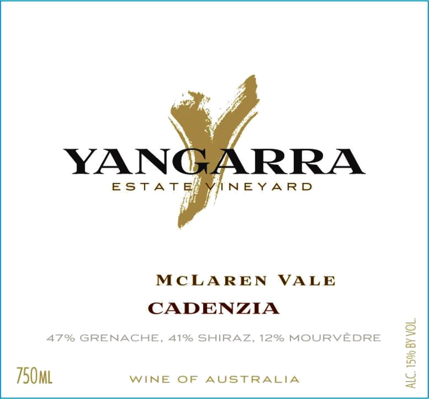 Yangarra Cadenzia 2012 Front Label