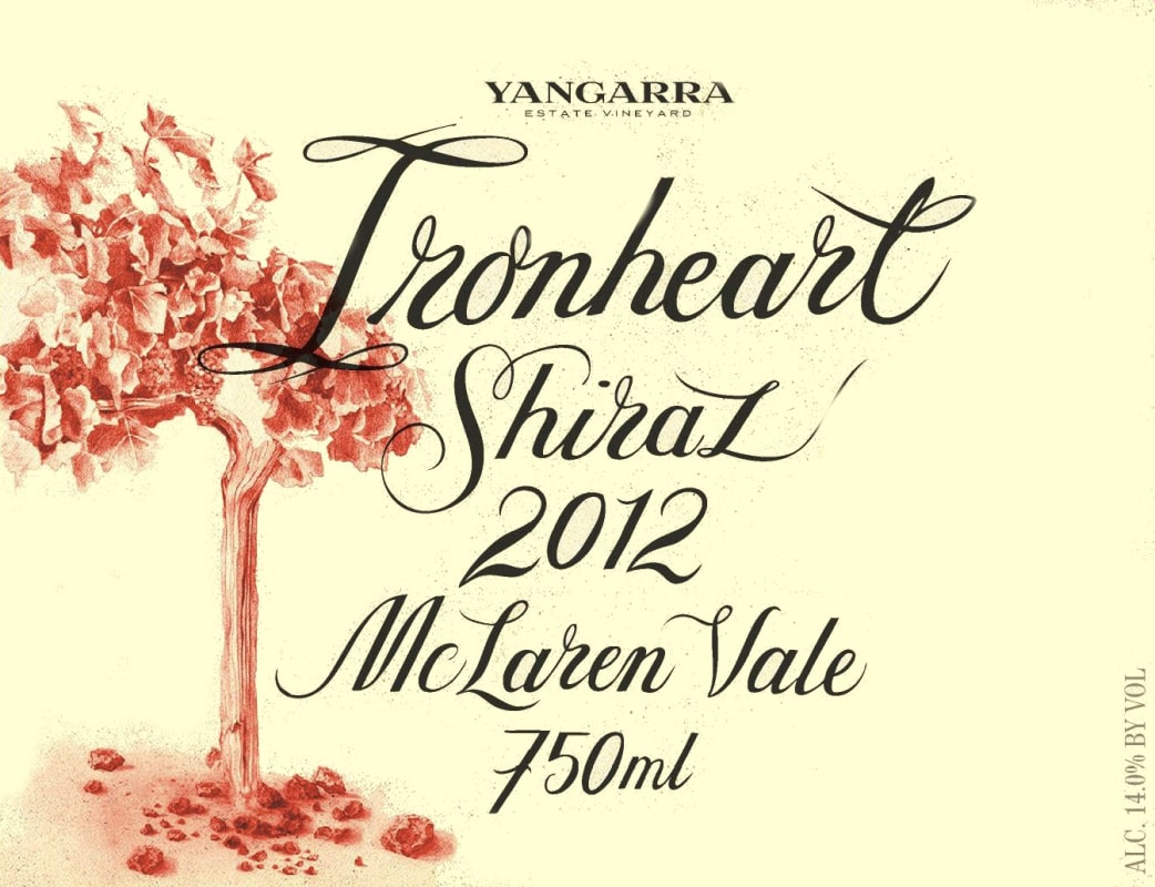 Yangarra Ironheart Shiraz 2012 Front Label