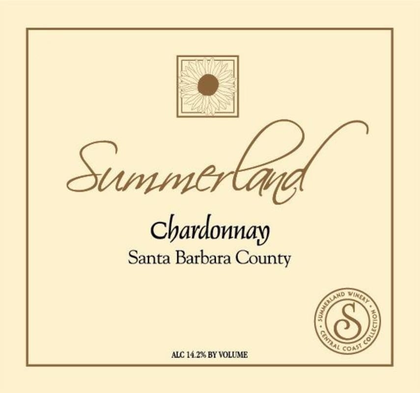 Summerland Santa Barbara Chardonnay 2014 Front Label