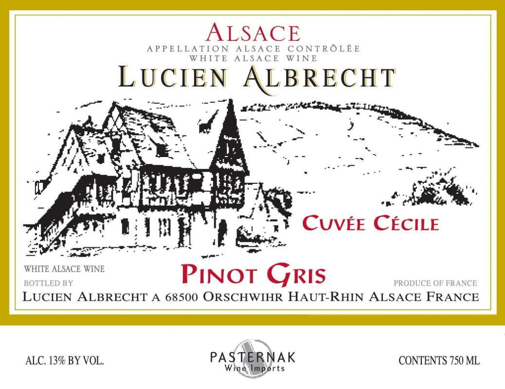Lucien Albrecht Pinot Gris Cuvee Cecile 2007 Front Label