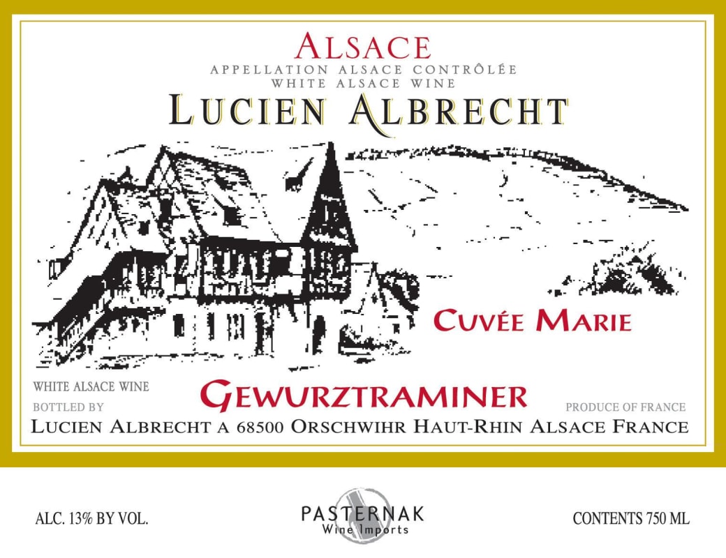 Lucien Albrecht Cuvee Marie Gewurztraminer 2007 Front Label