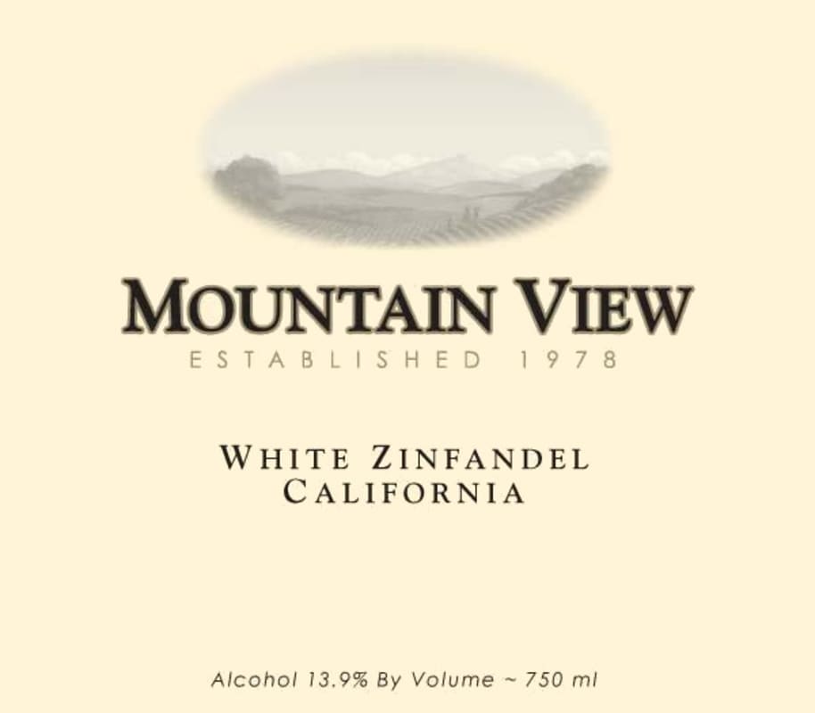 Mountain View Winery White Zinfandel 2014 Front Label