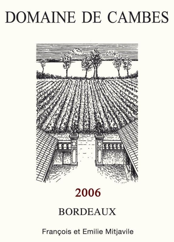 Chateau Roc de Cambes Bordeaux Domaine de Cambes 2006 Front Label