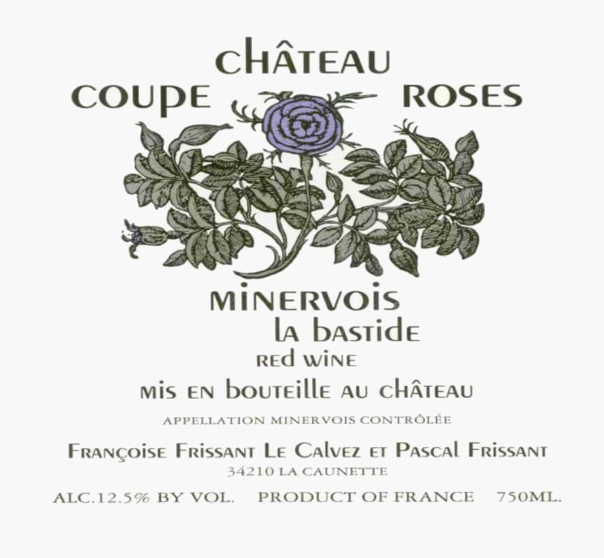 Chateau Coupe Roses Minervois La Bastide 2009 Front Label