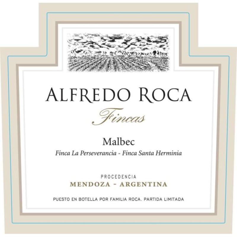 Roca Wines Alfredo Fincas Malbec 2014 Front Label