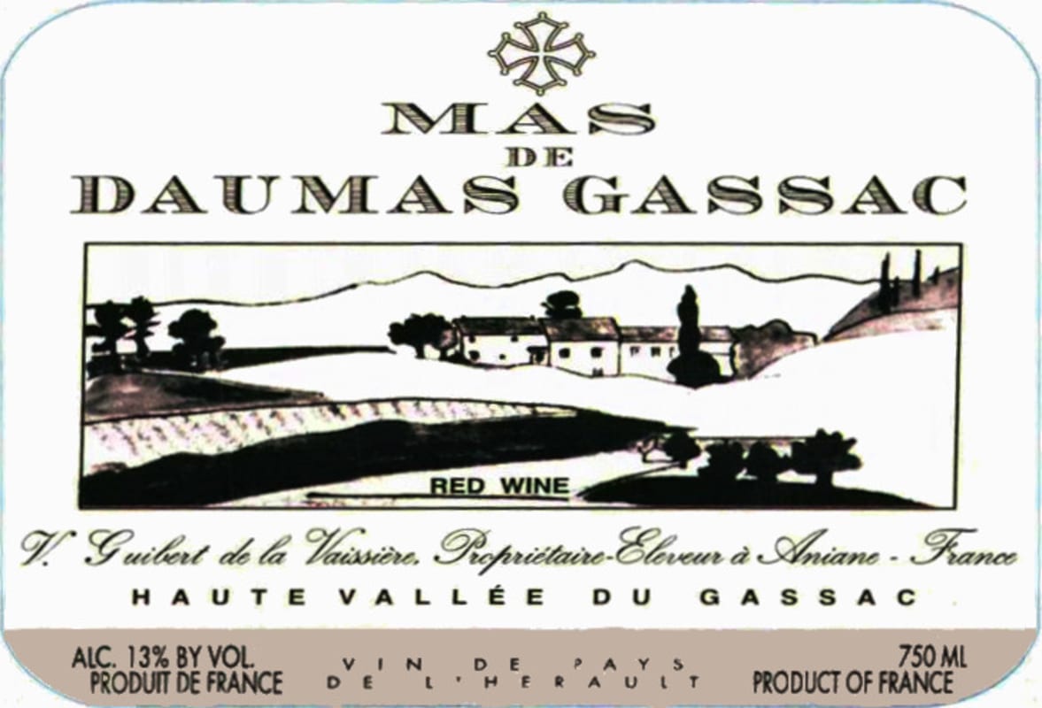 Mas de Daumas Gassac Rouge 2015 Front Label