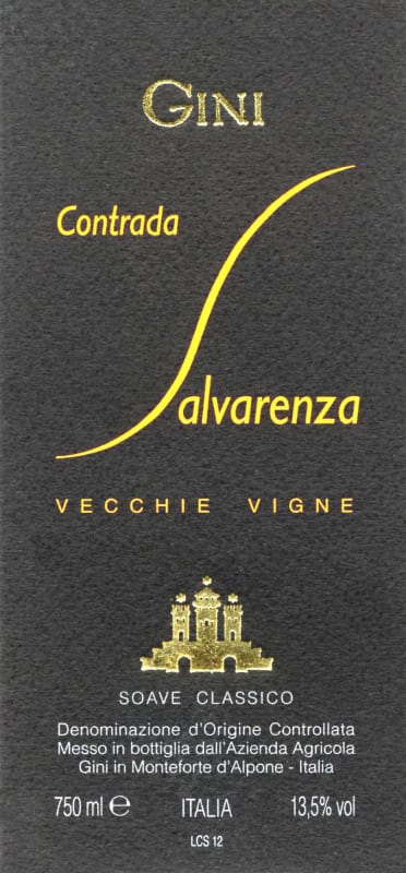 Gini Soave Classico Contrada Salvarenza 2005 Front Label