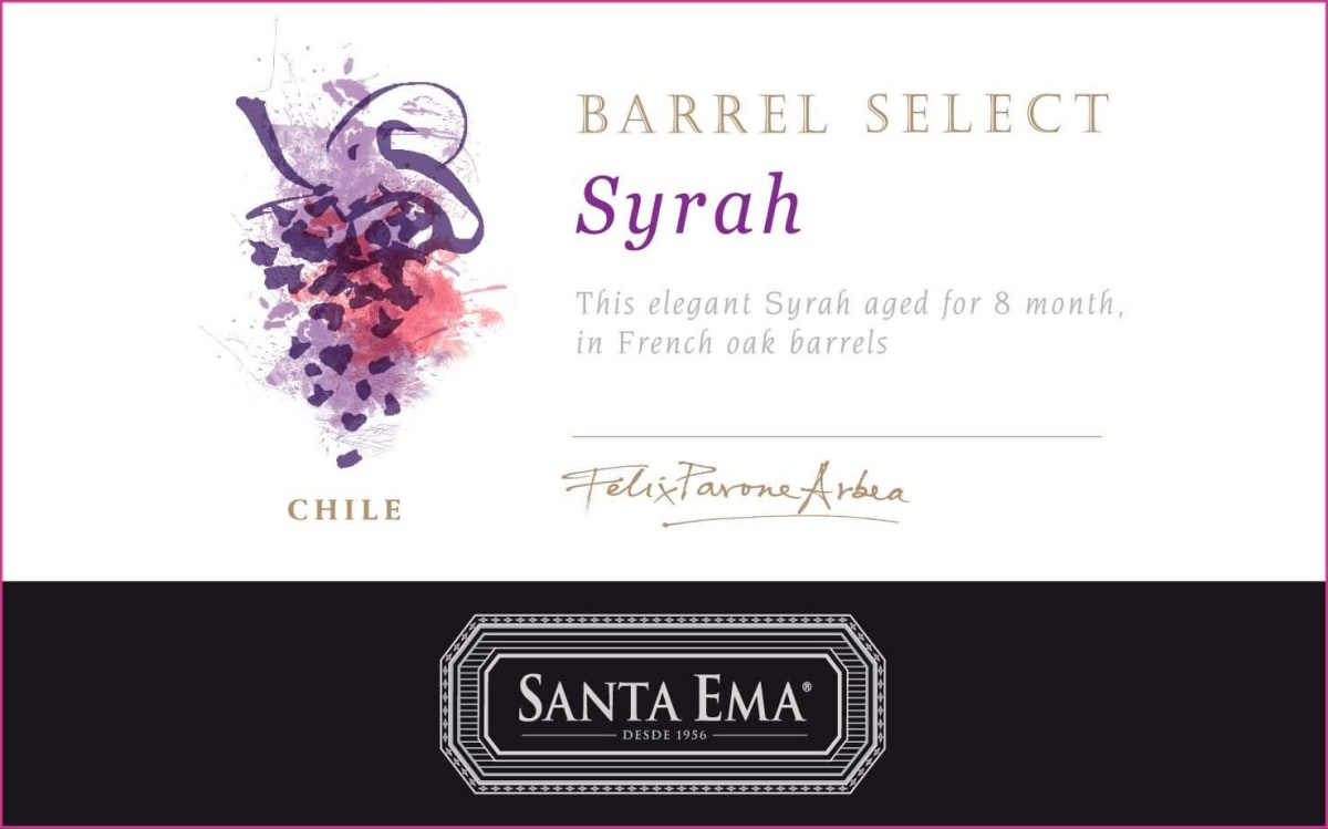Santa Ema Barrel Select Syrah 2011 Front Label