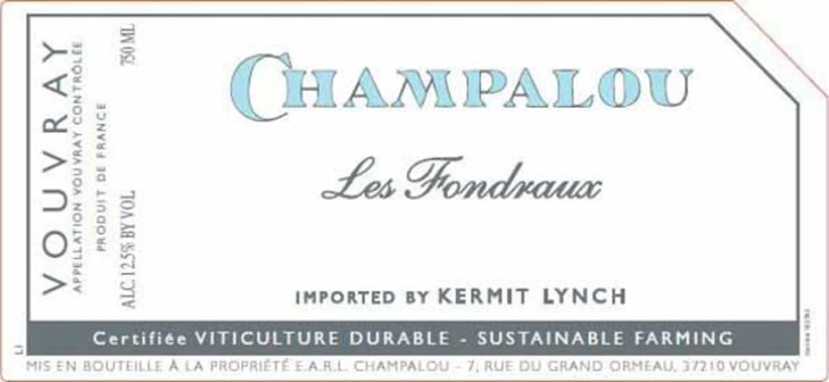 Champalou Vouvray La Cuvee des Fondraux 2014 Front Label