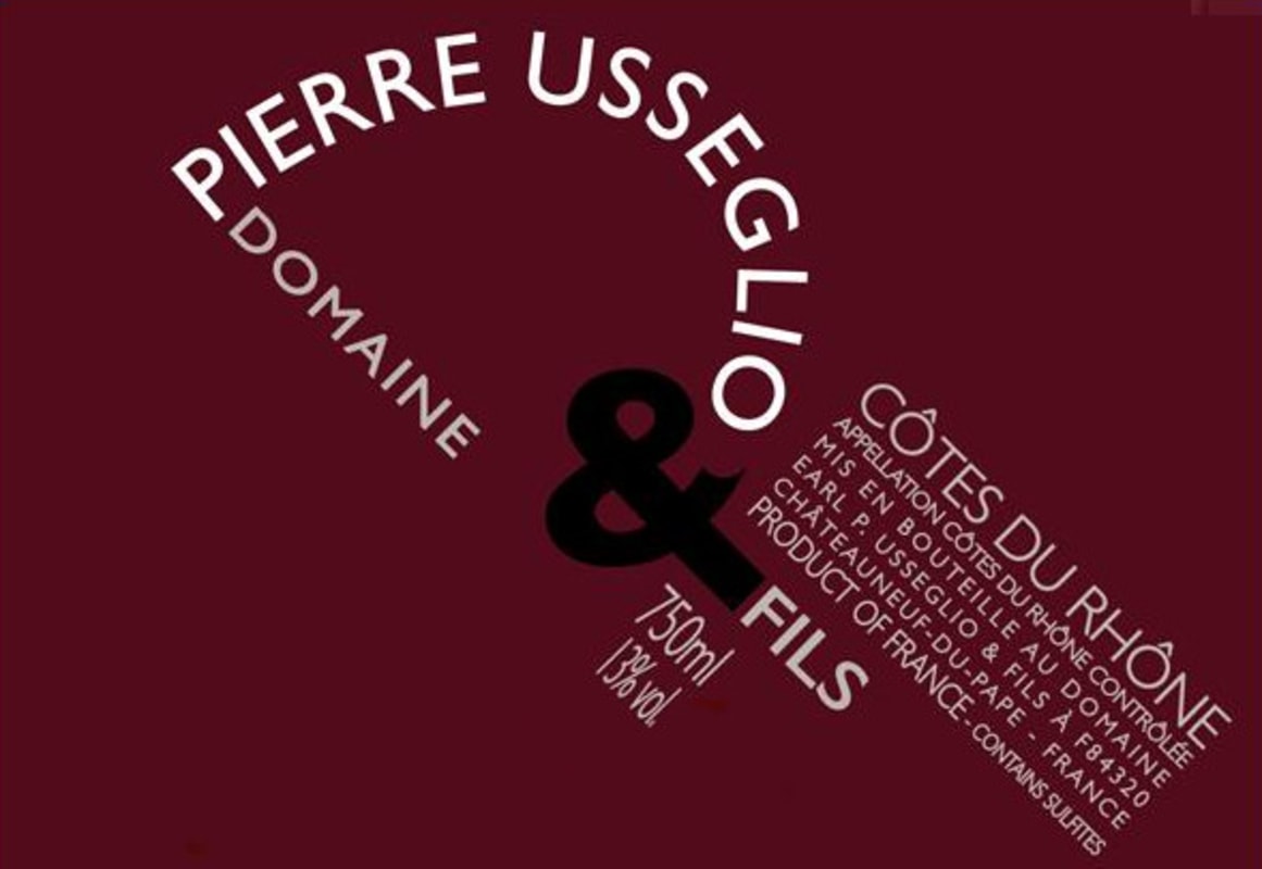 Domaine Pierre Usseglio et Fils Cotes du Rhone 2008 Front Label