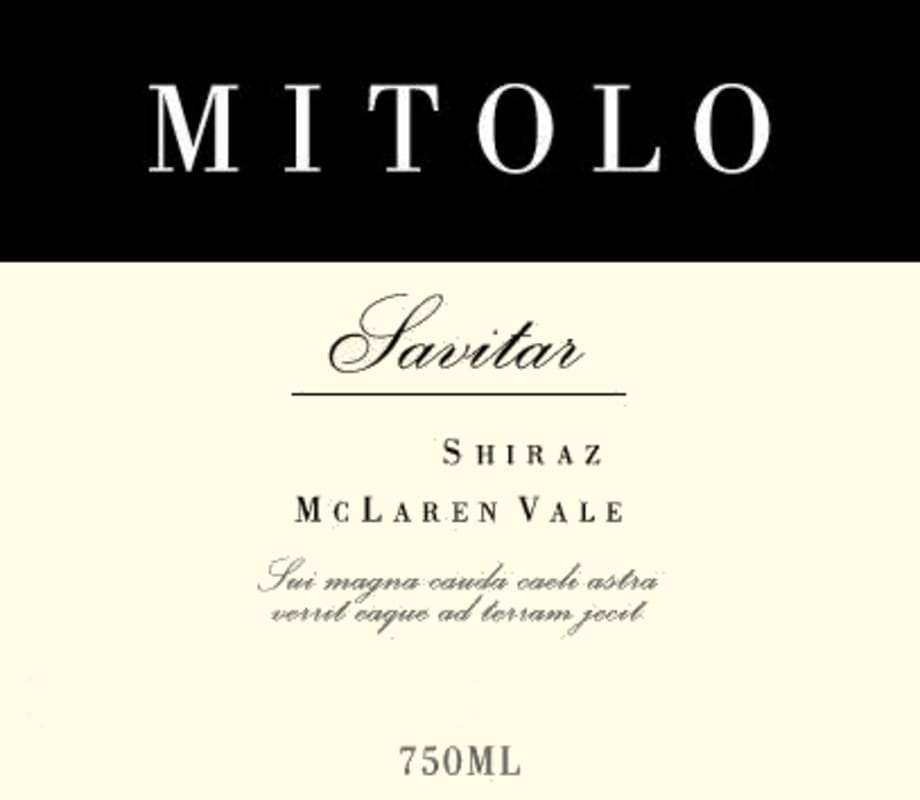 Mitolo Savitar Shiraz 2009 Front Label
