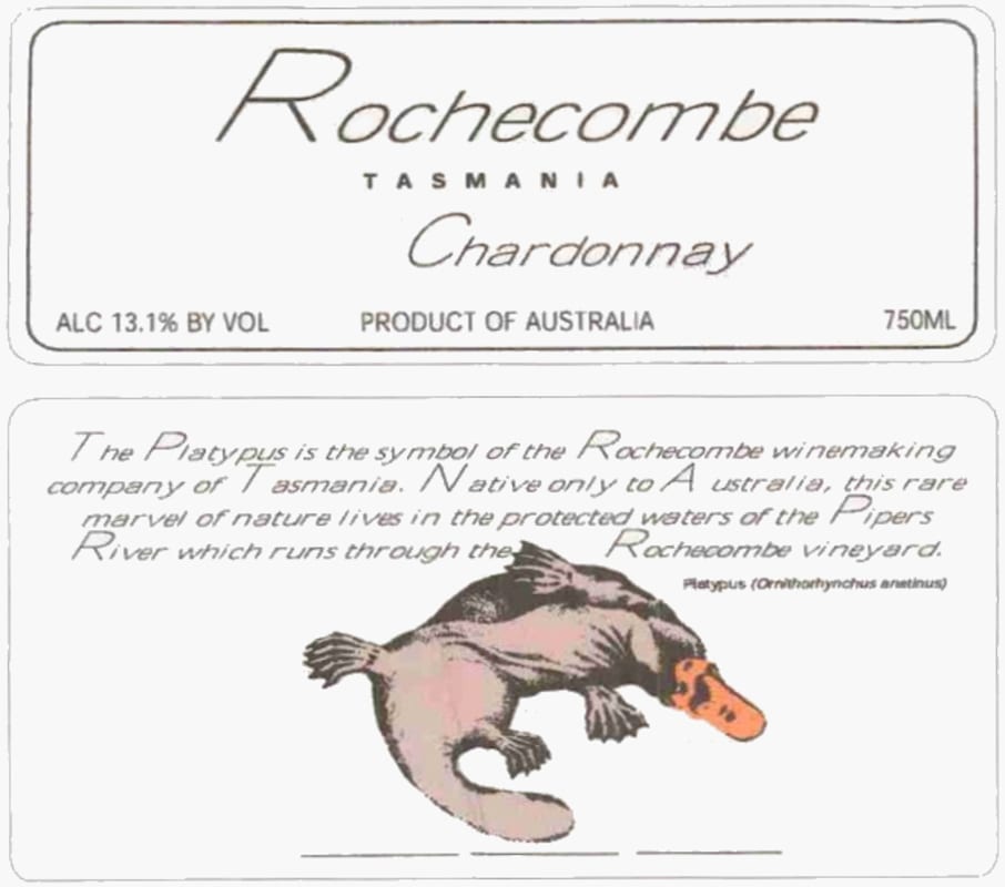 Rochecombe Chardonnay 2013 Front Label