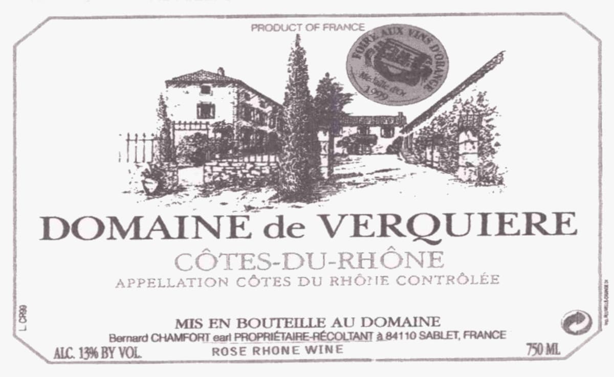 Domaine de Verquiere Cotes du Rhone 2011 Front Label