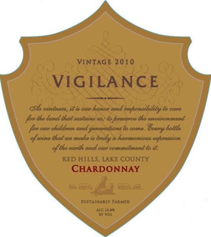 Vigilance Chardonnay 2010 Front Label