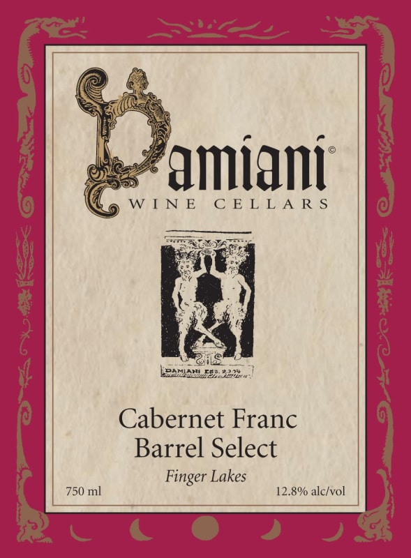 Damiani Wine Cellars Barrel Select Cabernet Franc 2012 Front Label