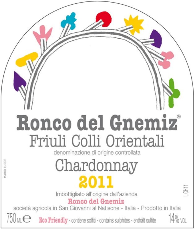 Ronco del Gnemiz Chardonnay 2011 Front Label