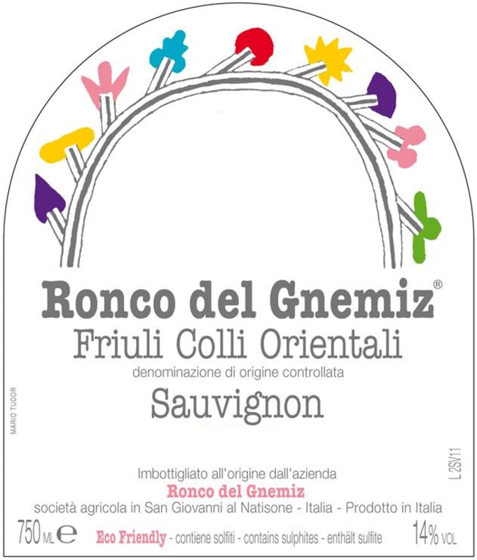 Ronco del Gnemiz Sauvignon Blanc 2013 Front Label
