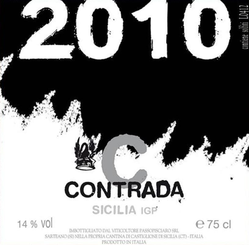 Passopisciaro Contrada C 2010 Front Label