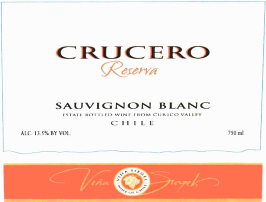 Vina Siegel Crucero Reserva Sauvignon Blanc 2009 Front Label