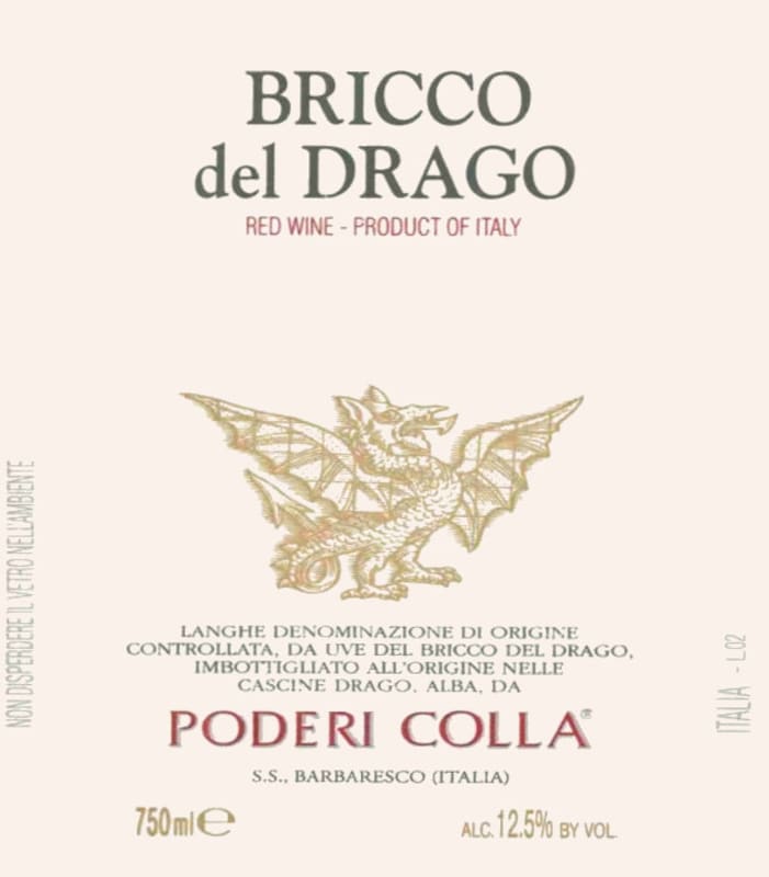 Poderi Colla Bricco del Drago 2007 Front Label