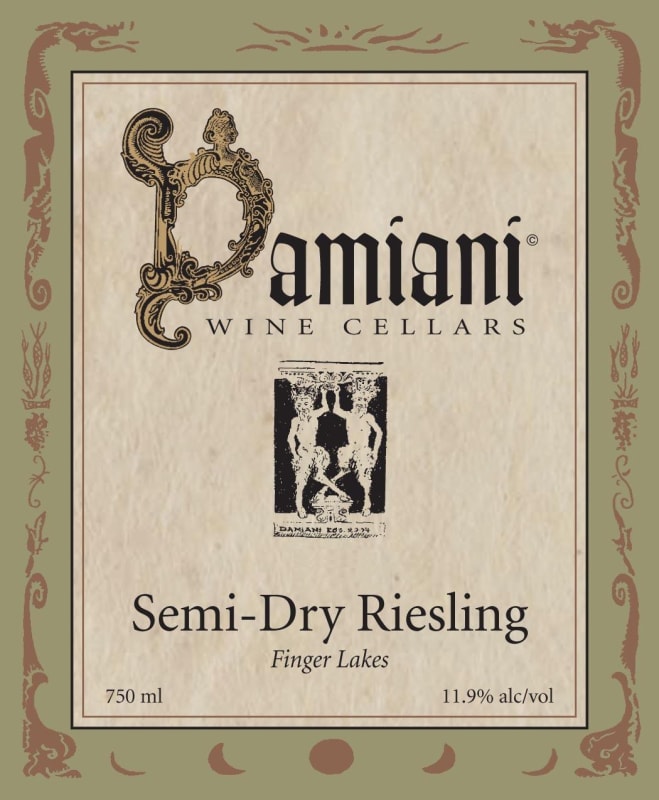 Damiani Wine Cellars Semi-Dry Riesling 2011 Front Label