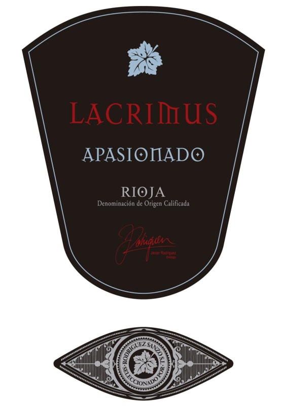 Rodriguez Sanzo Lacrimus Apasionado 2015 Front Label