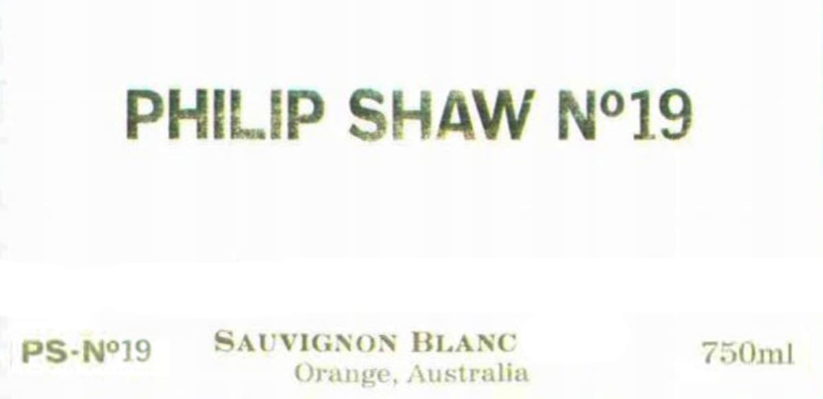 Philip Shaw No. 19 Sauvignon Blanc 2014 Front Label