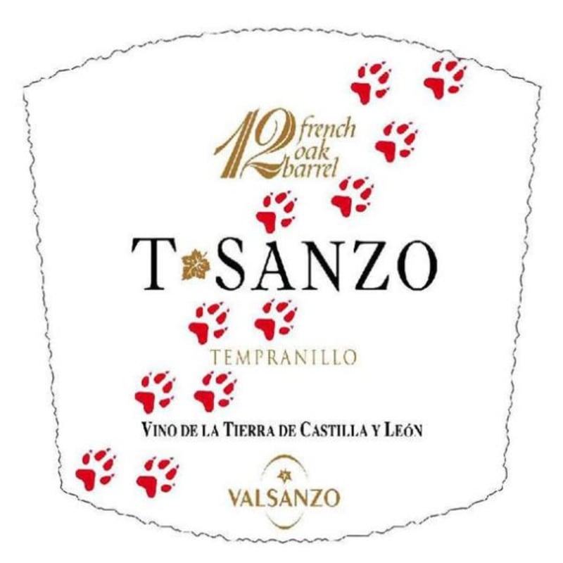 Rodriguez Sanzo T-Sanzo Vino de la Tierra Tempranillo 2012 Front Label