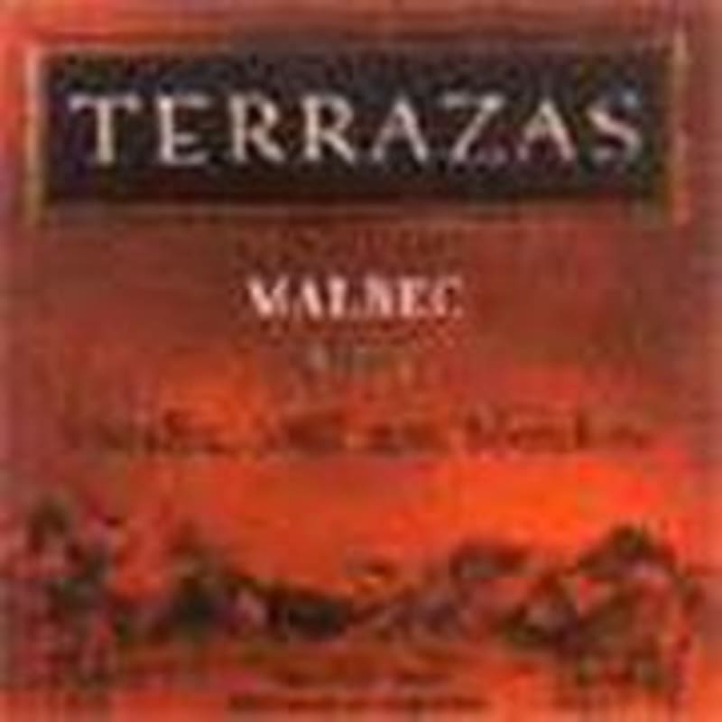 Terrazas de los Andes Reserva Malbec 1999 Front Label