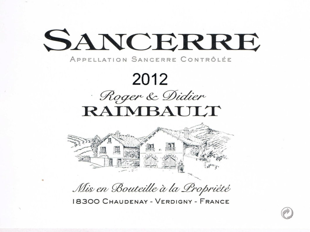 Roger et Didier Raimbault Sancerre Blanc 2012 Front Label