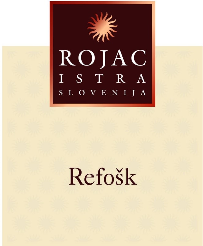 Rojac Refosk 2012 Front Label