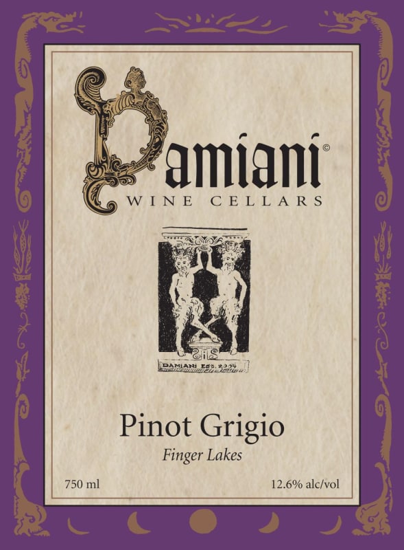 Damiani Wine Cellars Pinot Grigio 2015 Front Label