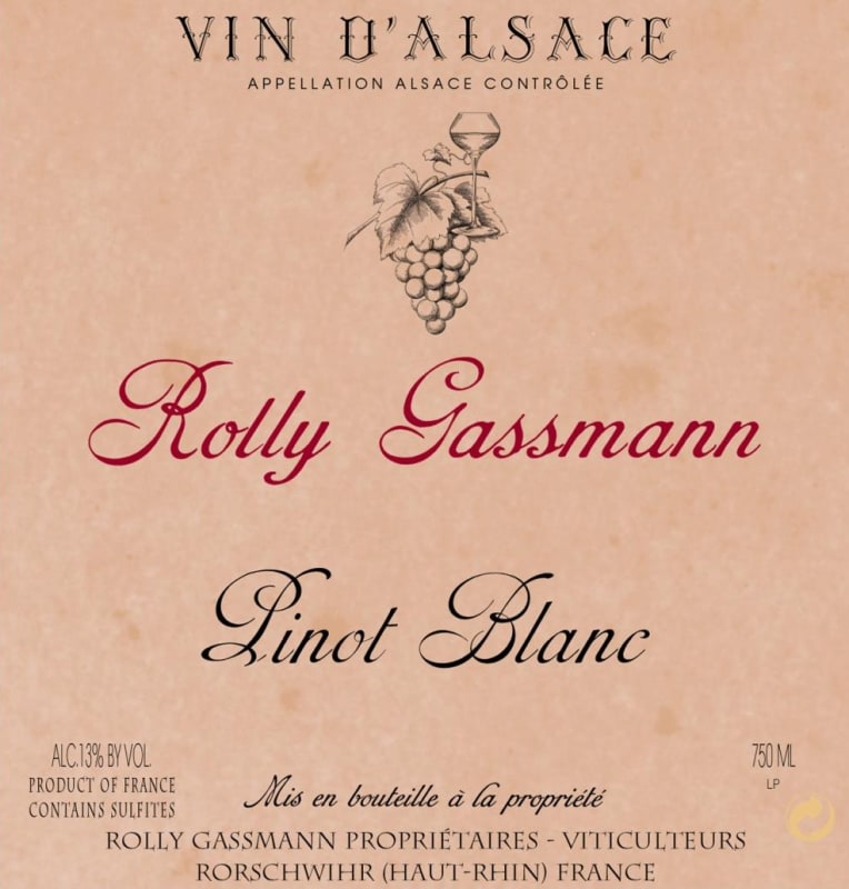 Rolly Gassmann Pinot Blanc 2011 Front Label