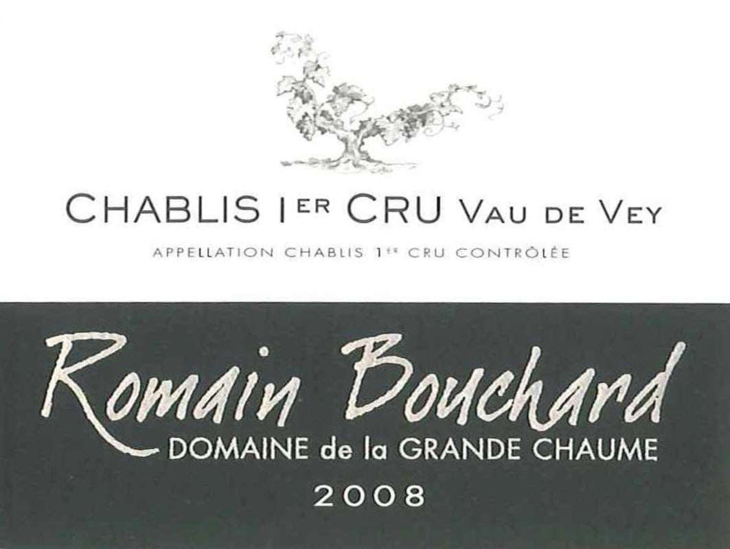 Romain Bouchard Chablis Vau de Vey Premier cru 2008 Front Label