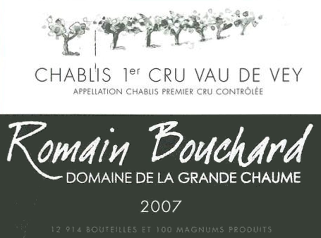 Romain Bouchard Chablis Vau de Vey Premier cru 2007 Front Label