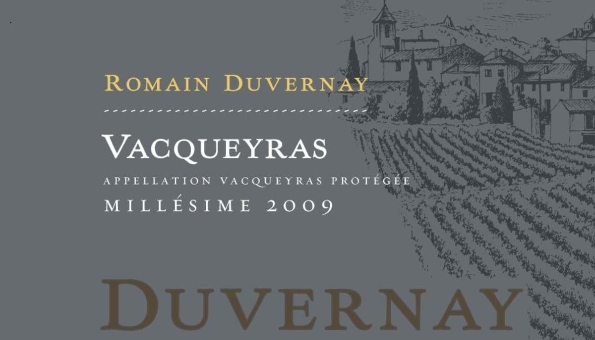 Romain Duvernay Vacqueyras 2009 Front Label